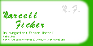 marcell ficker business card